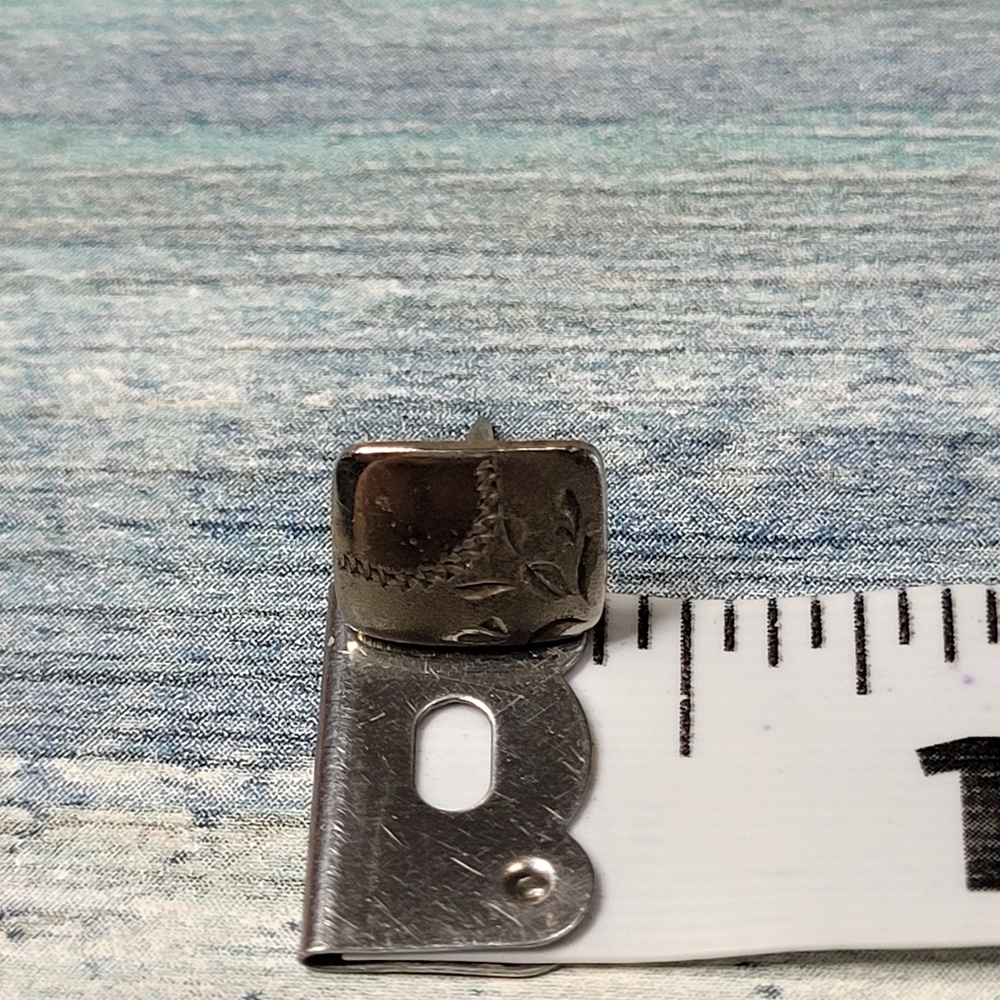 Silver Sterling Engraved Tie Pin. - Picture 3 of 8